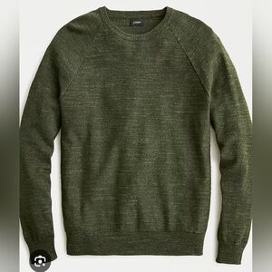 J. Crew Rugged cotton Men's Olive Crewneck sweater8